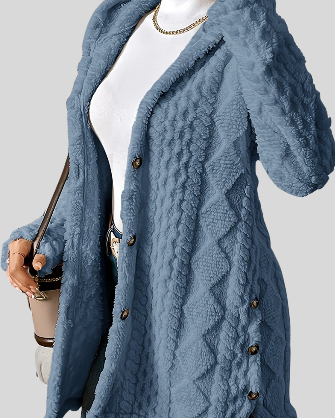 Birgitta – Argyle Knit Coat med Avslappnad Stil
