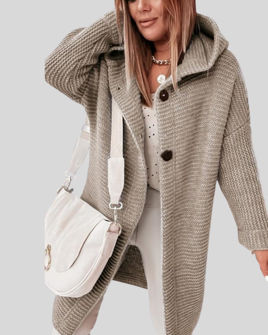 Birgitta | Casual Lång Cardigan med Knappar