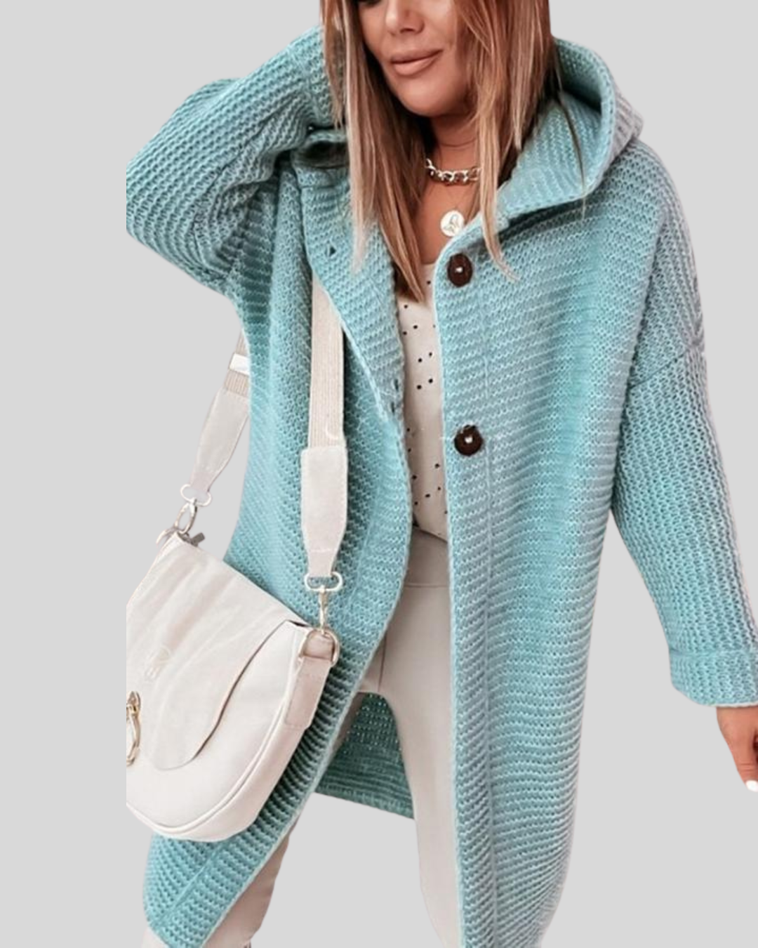 Birgitta | Casual Lång Cardigan med Knappar