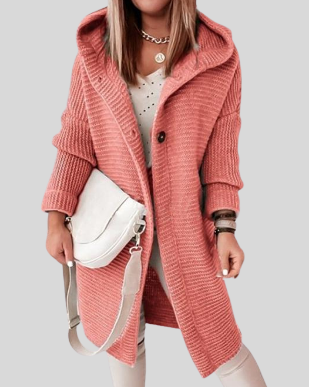 Birgitta | Casual Lång Cardigan med Knappar