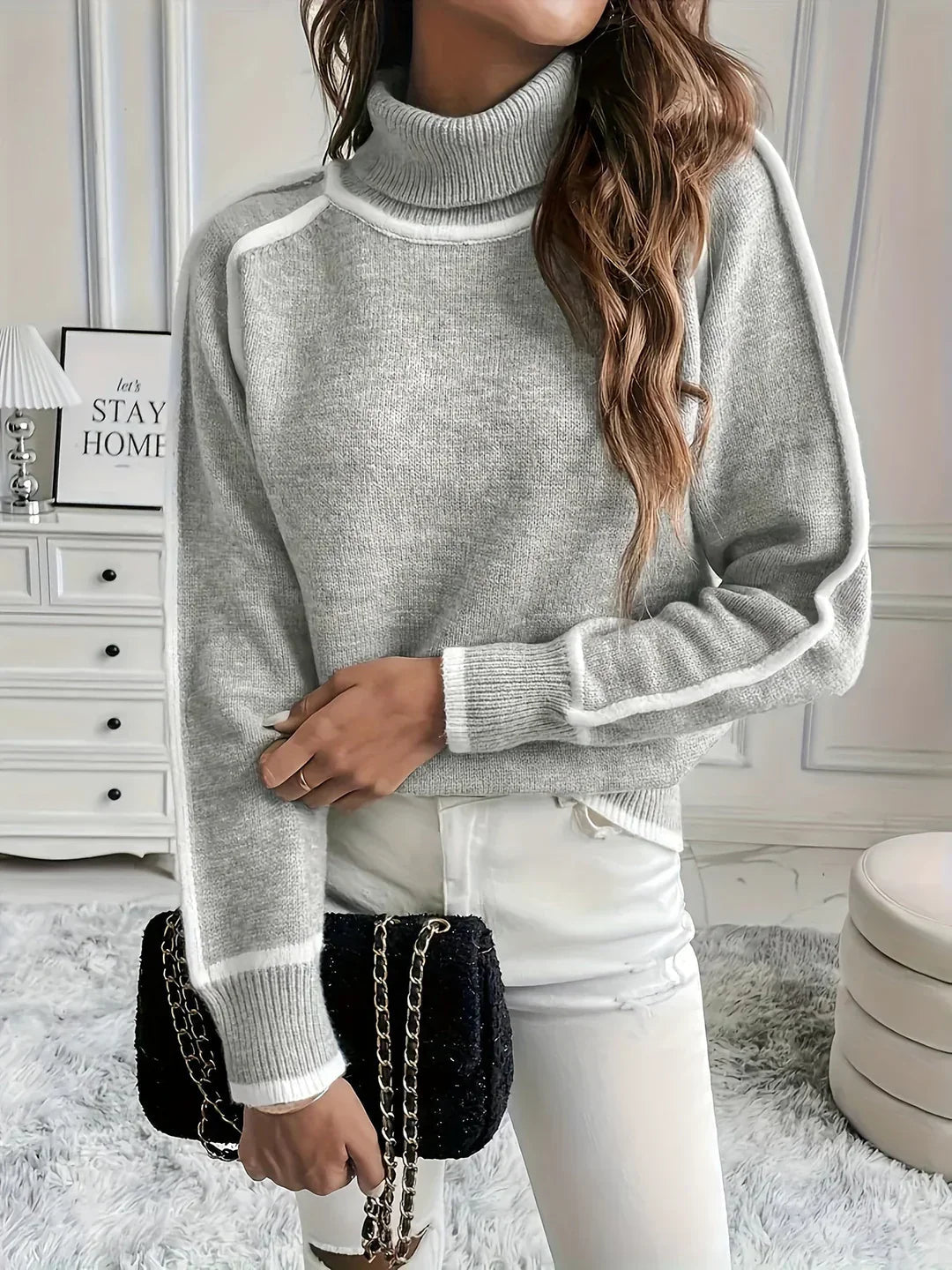 Birgitta | Mjuk Turtleneck Vintertröja