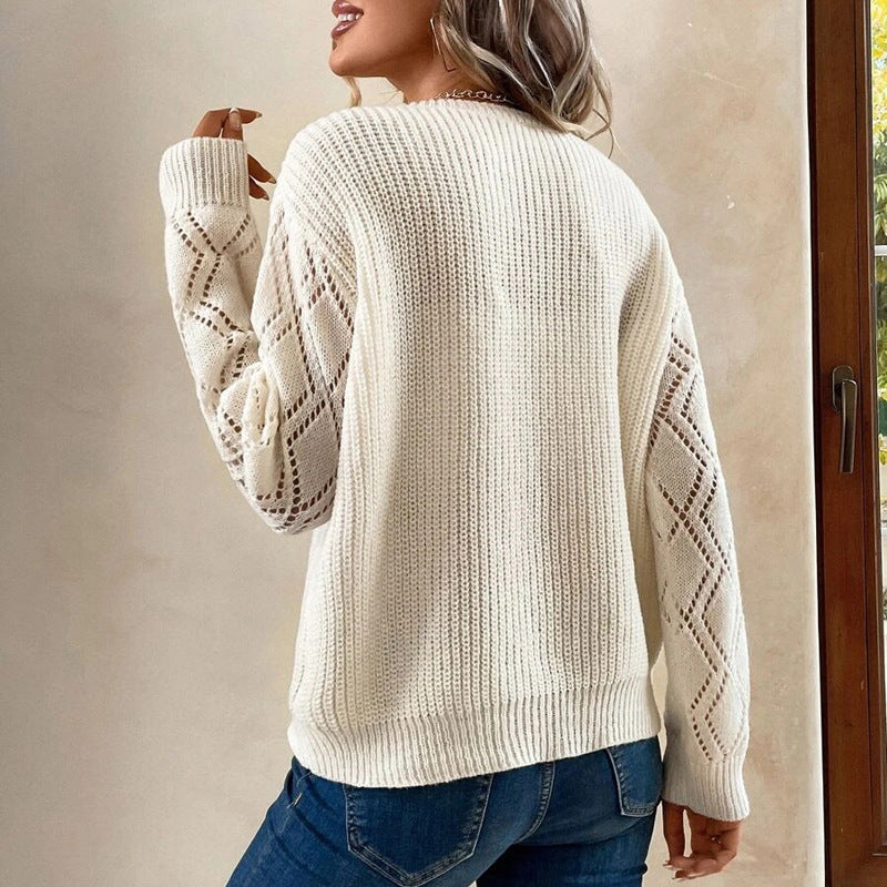 Birgitta | V-neck Long Sleeve Knitted Sweater