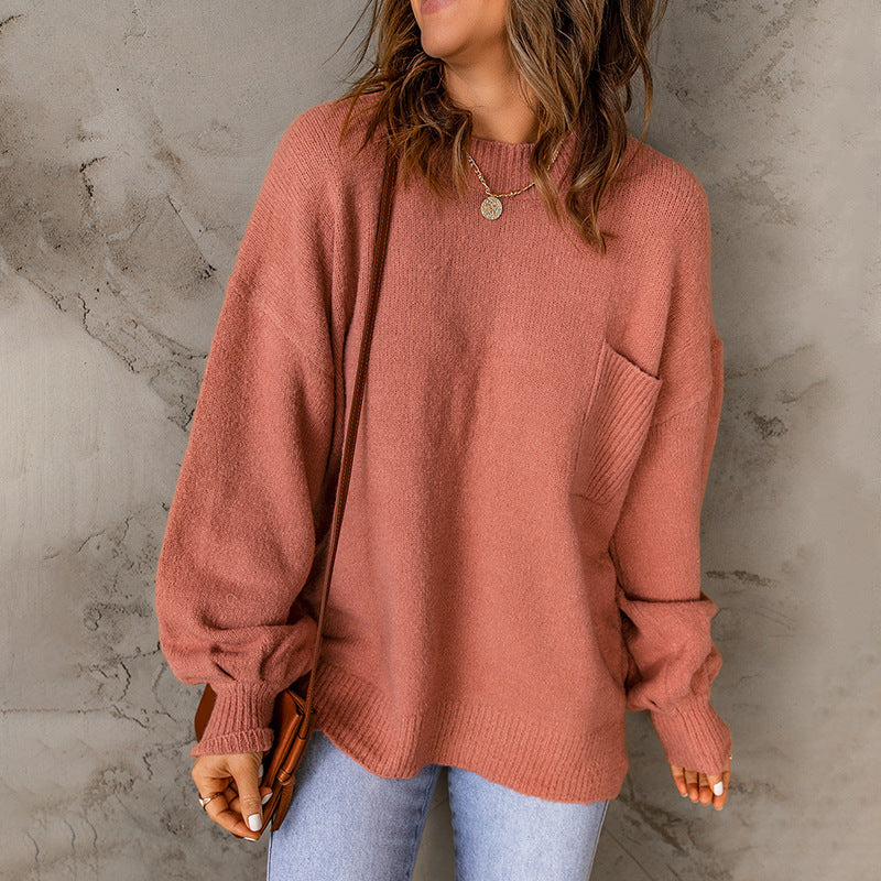 Birgitta | Crew Neck Långärmad Lös Tröja