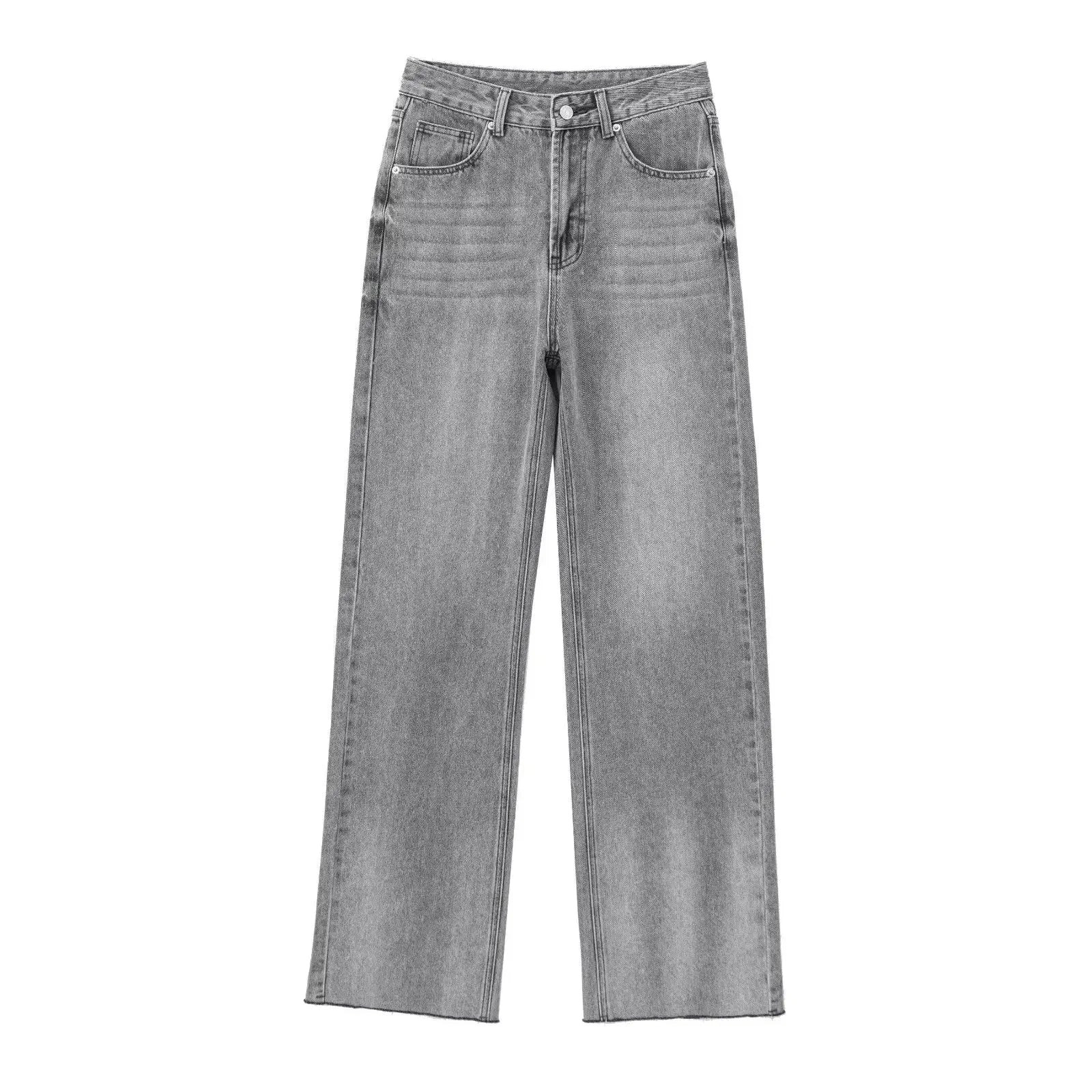 Birgitta | Grå Utställd Jeans
