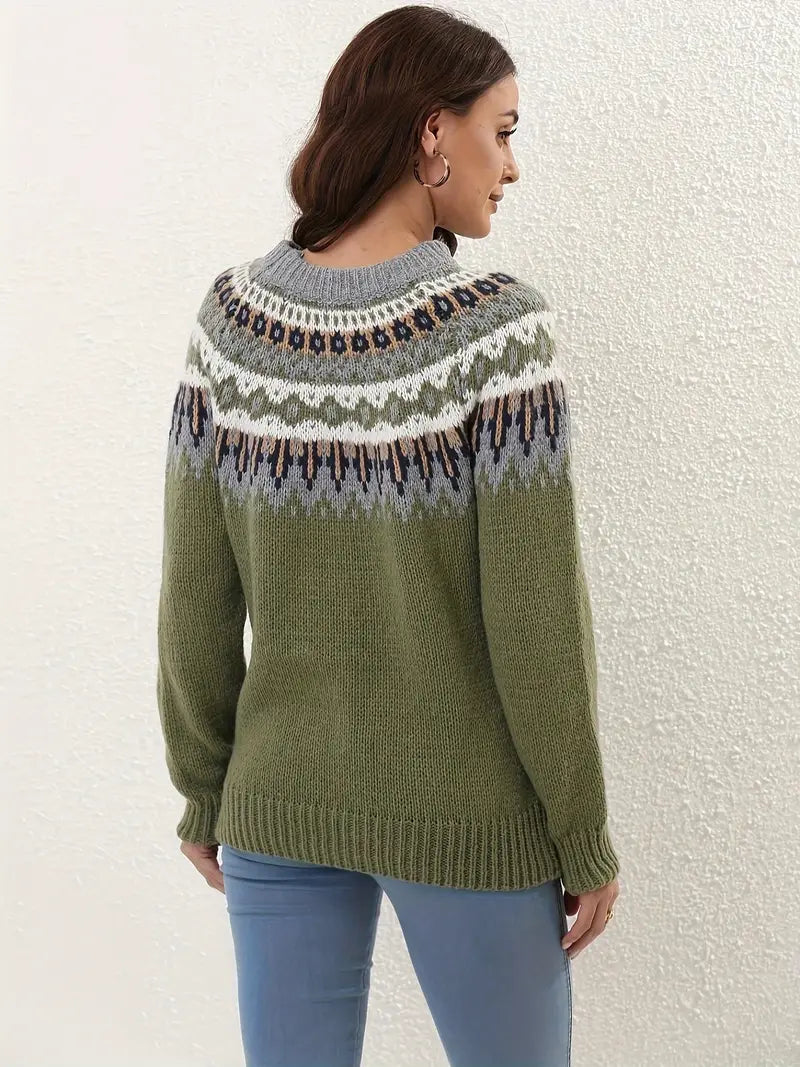 Birgitta | Fashionable Patterned Sweater