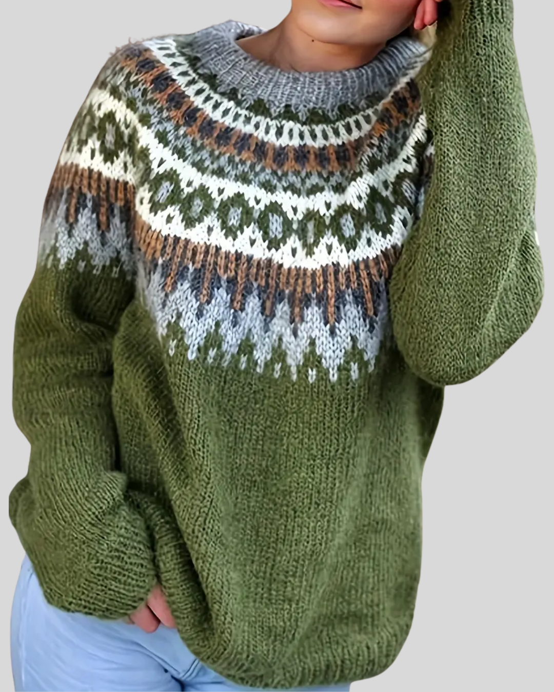 Birgitta | Vintage Stil Tröja för Mysiga Dagar
