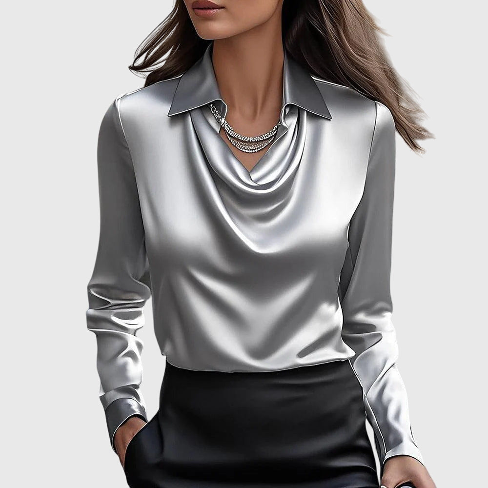 Birgitta | Elegant Blus med Blomstertryck