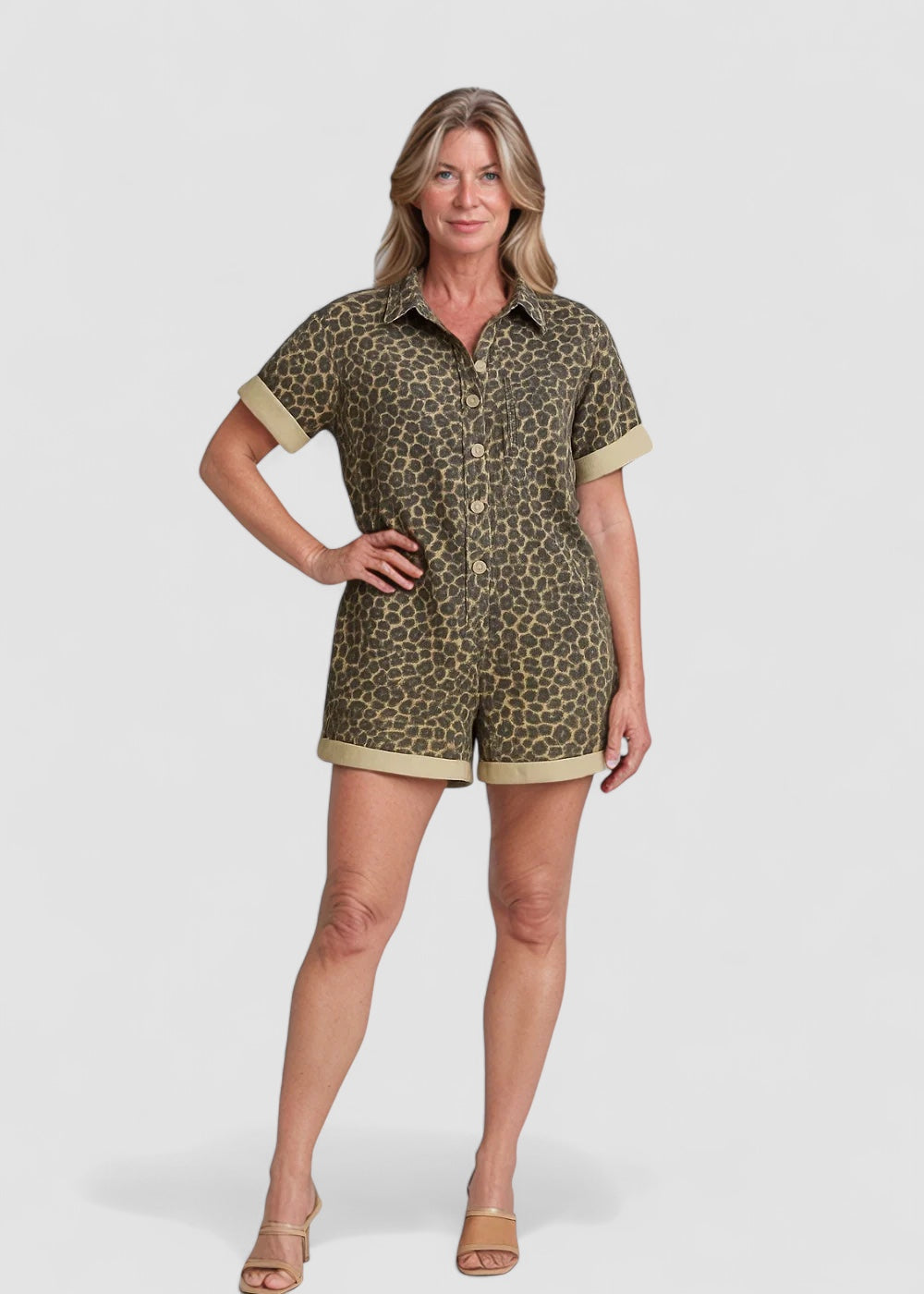 Birgitta | Skjortklänning med leopardprint