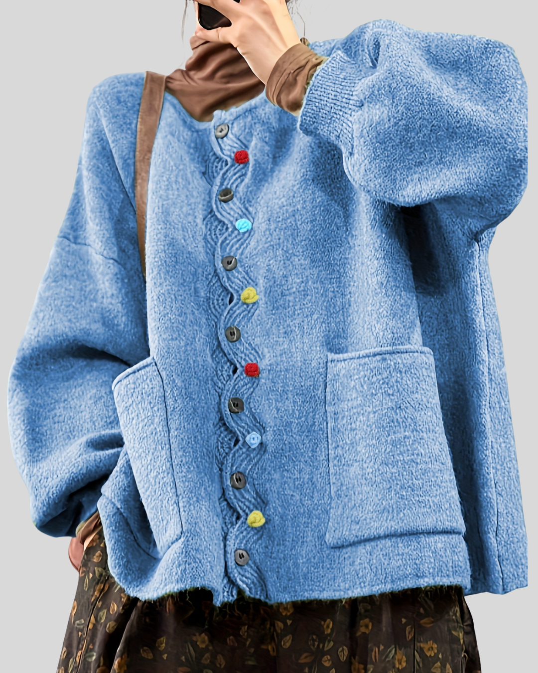 Birgitta – Eleganta Midi Coat med Tidlösa Detaljer