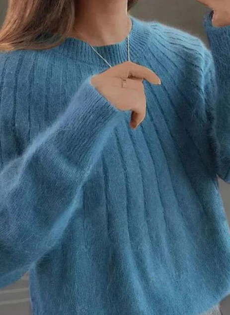Birgitta | Fluffig stickad tröja