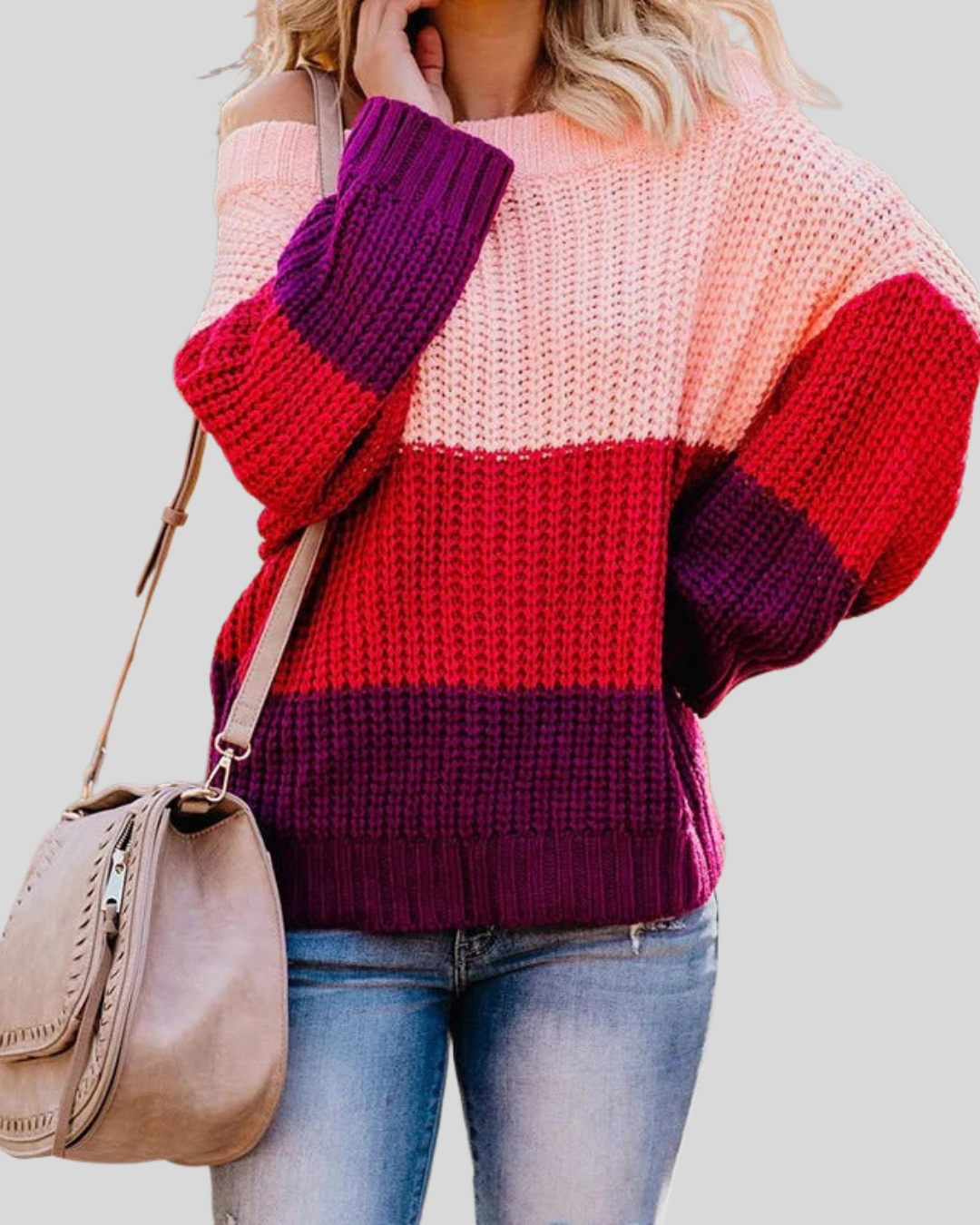 Birgitta | Off Shoulder Casual Långärmad Tröja