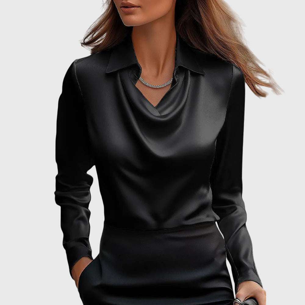Birgitta | Elegant Blus med Blomstertryck