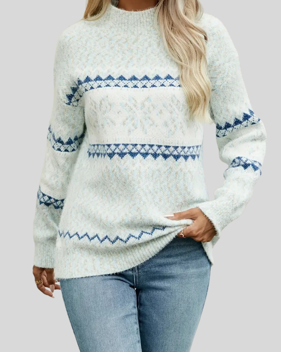 Birgitta | Mönstrad damtröja