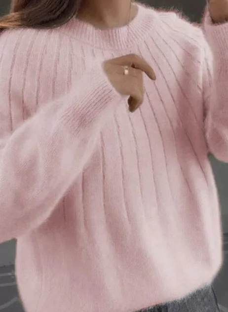 Birgitta | Fluffig stickad tröja