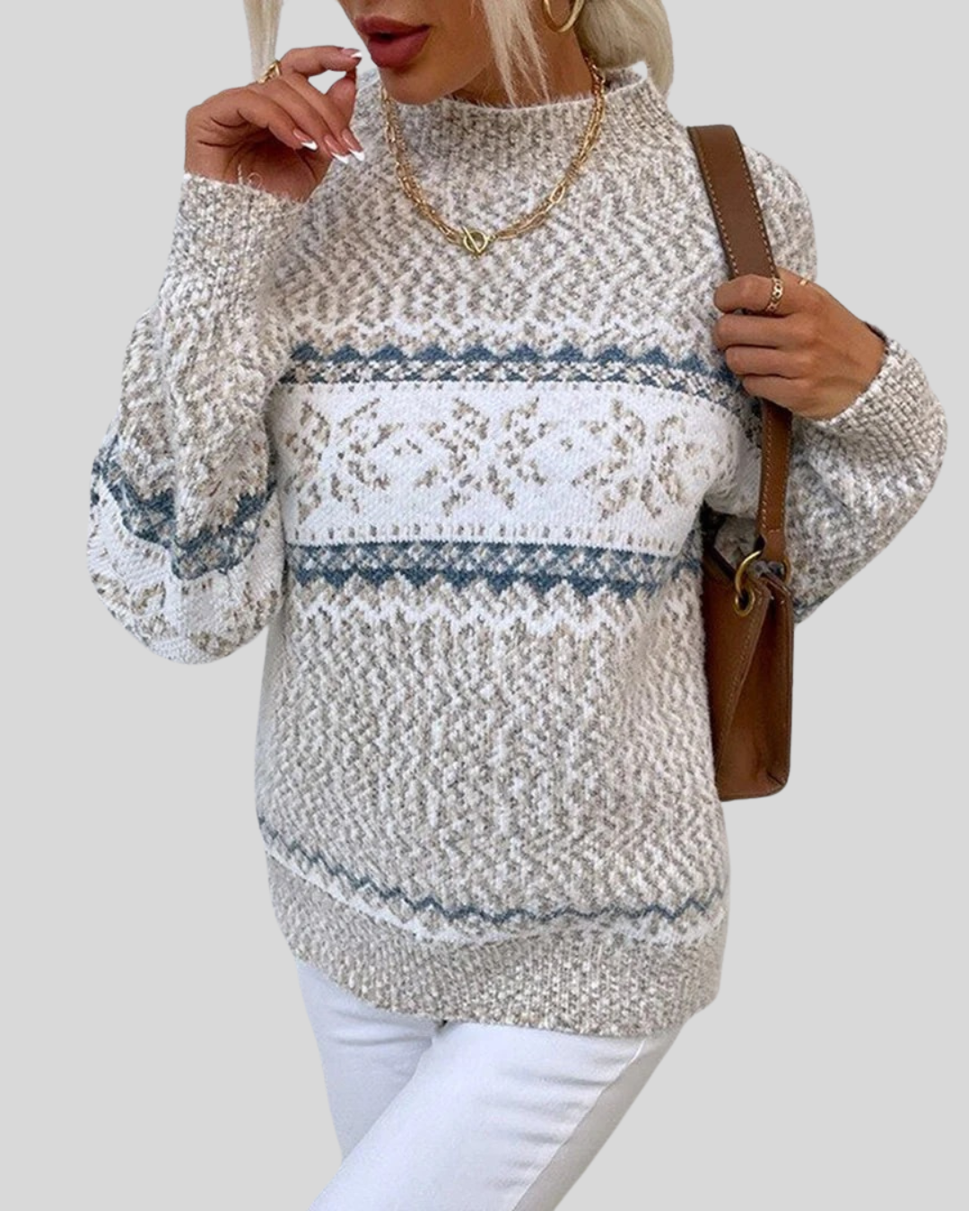 Birgitta | Retro-Inspirerad Stickad Tröja
