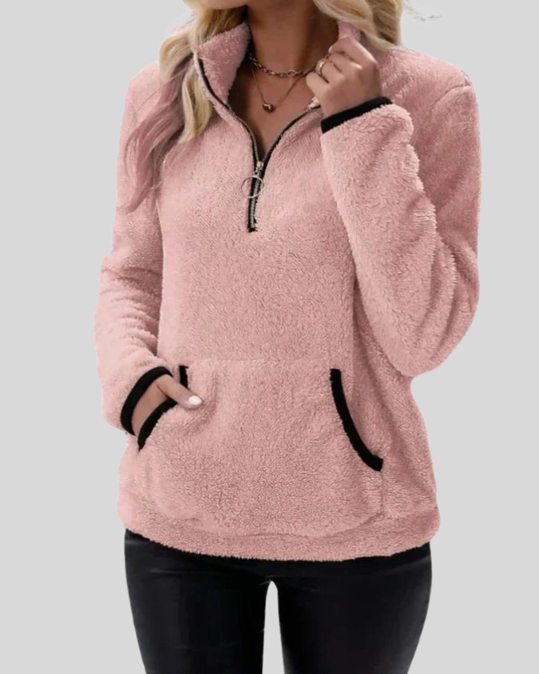 Birgitta | Soft Touch Pullover med Sherpa Textur