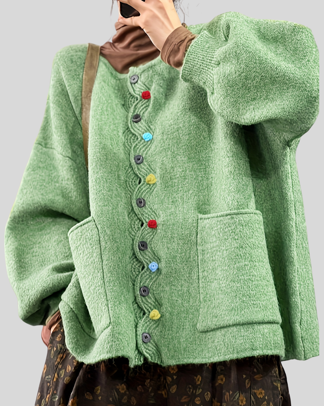 Birgitta – Eleganta Midi Coat med Tidlösa Detaljer