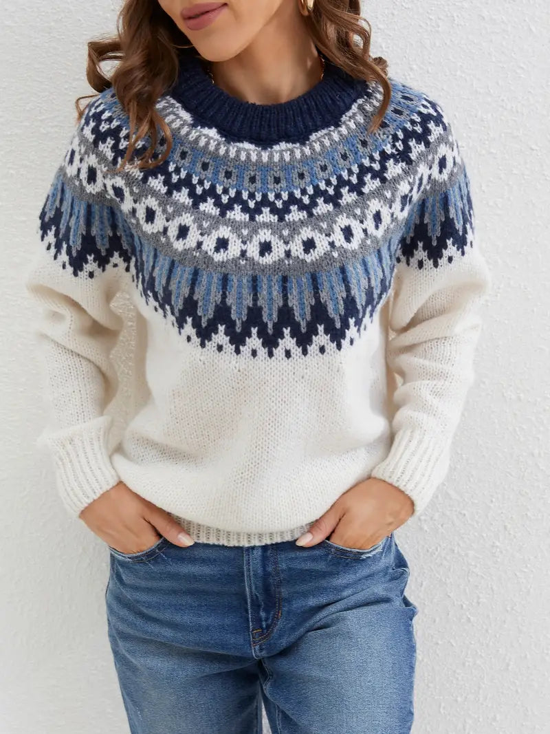 Birgitta | Fashionable Patterned Sweater