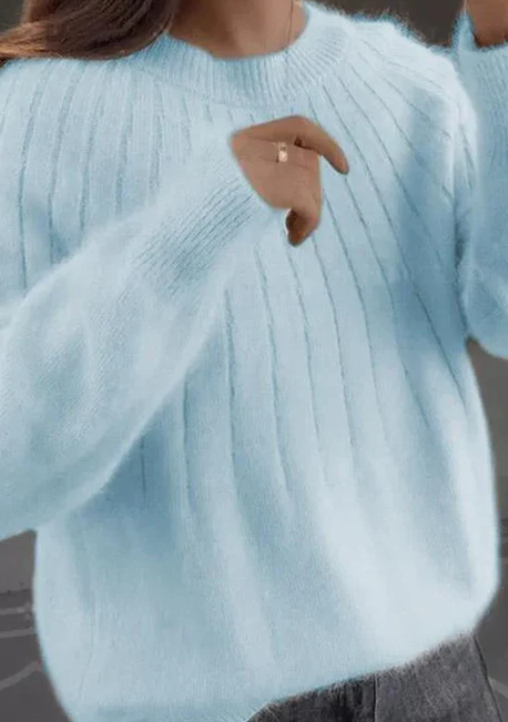 Birgitta | Fluffig stickad tröja