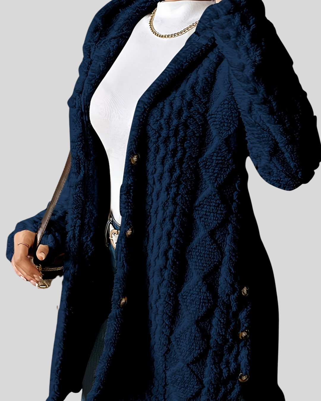 Birgitta – Argyle Knit Coat med Avslappnad Stil
