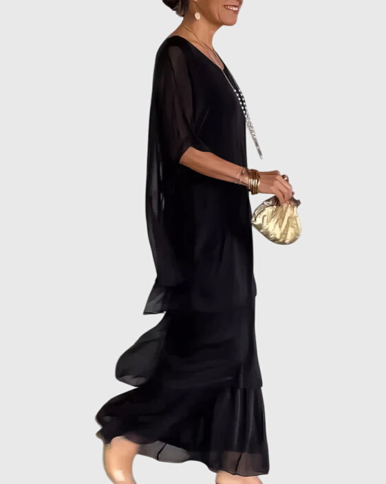 Birgitta | Lång och Flödande Elegant Klänning