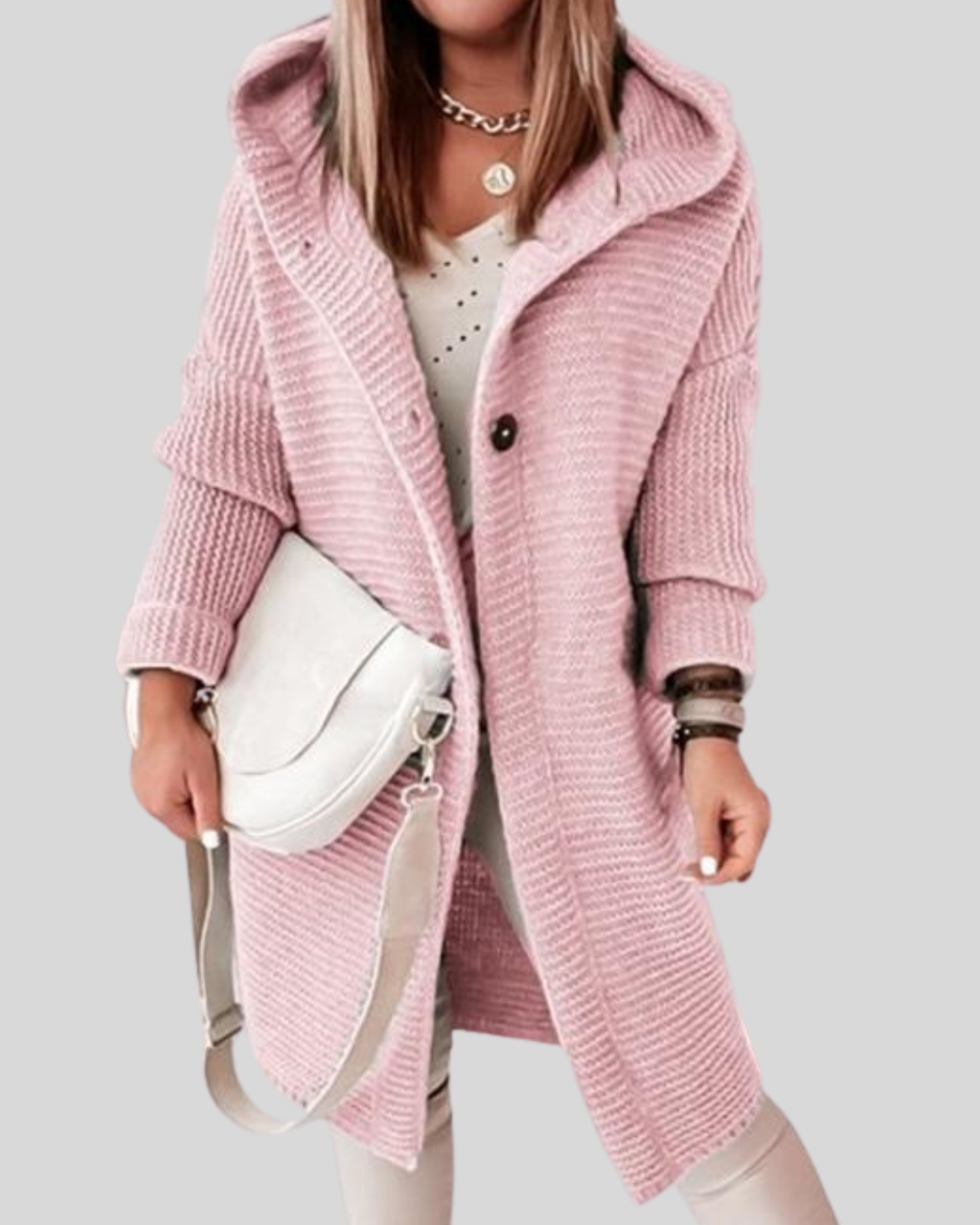 Birgitta | Casual Lång Cardigan med Knappar
