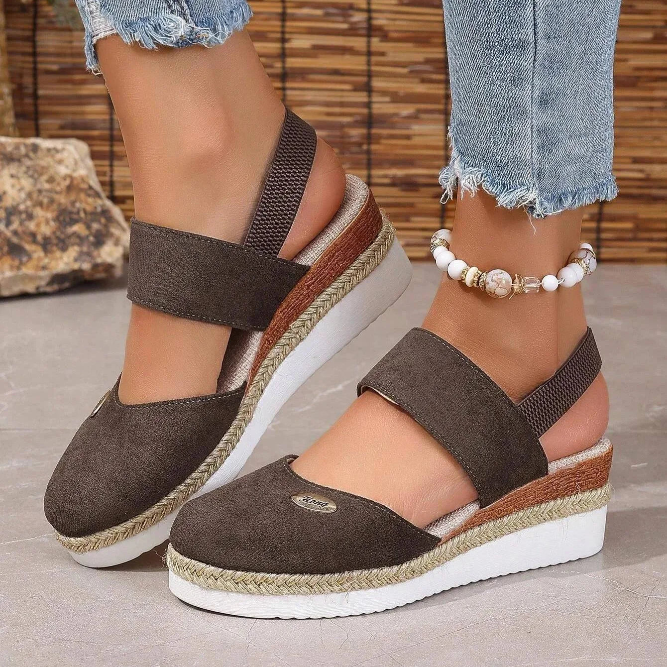 Birgitta | Ortopediska Sandaler med Platå, Ventilerande och Avslappnade