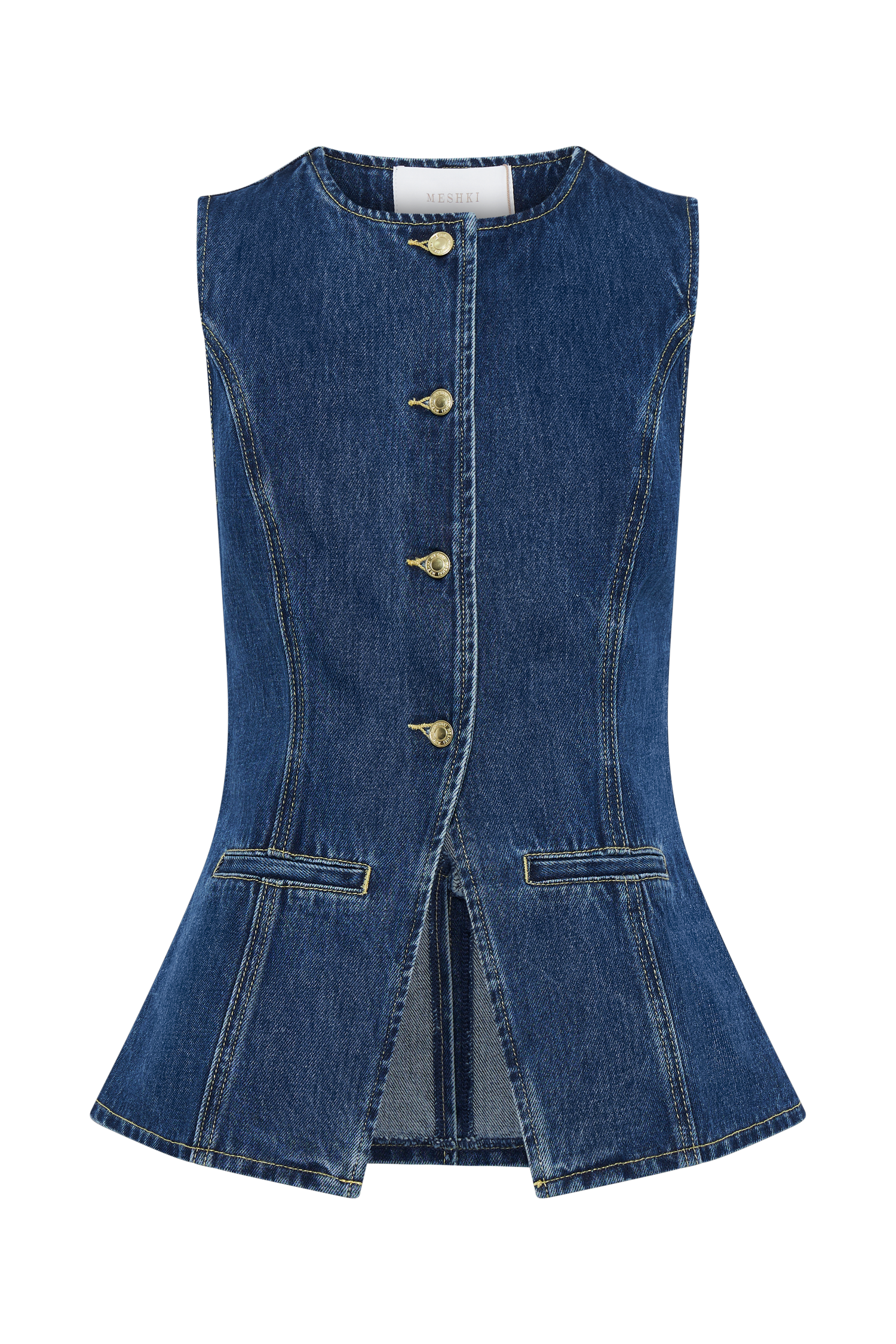 Birgitta | Trendigt denimset med knappar