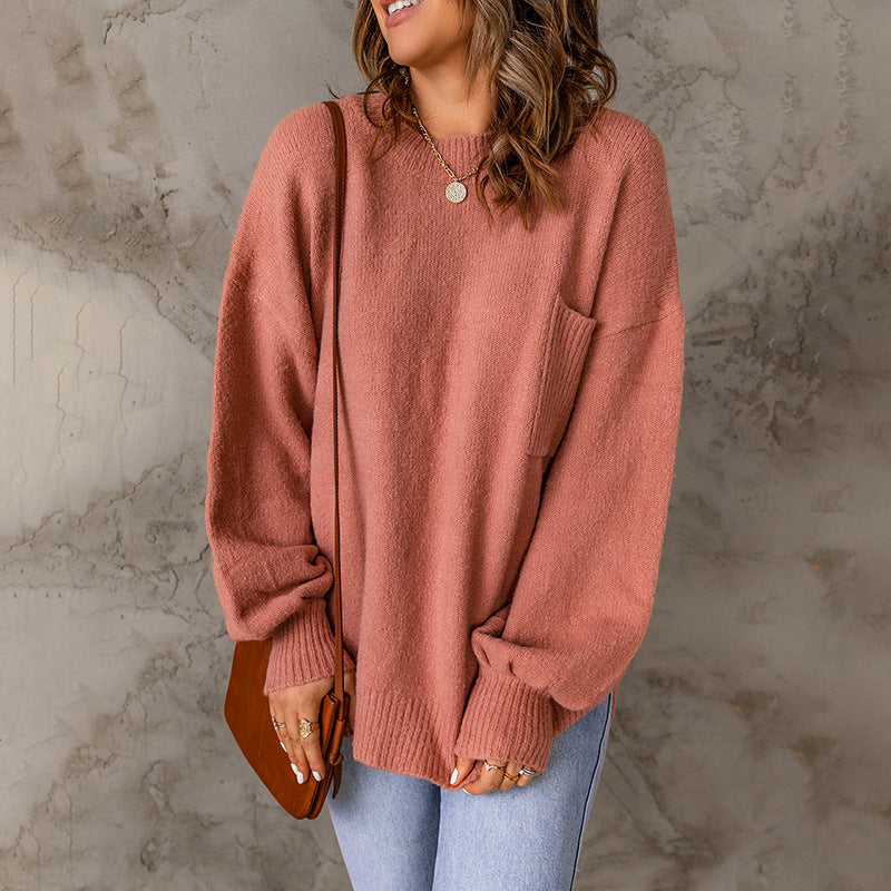 Birgitta | Crew Neck Långärmad Lös Tröja