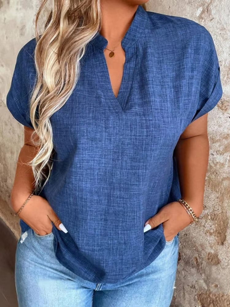 Birgitta | Elinor – Topp med mjukt fall och avslappnad v-ringning
