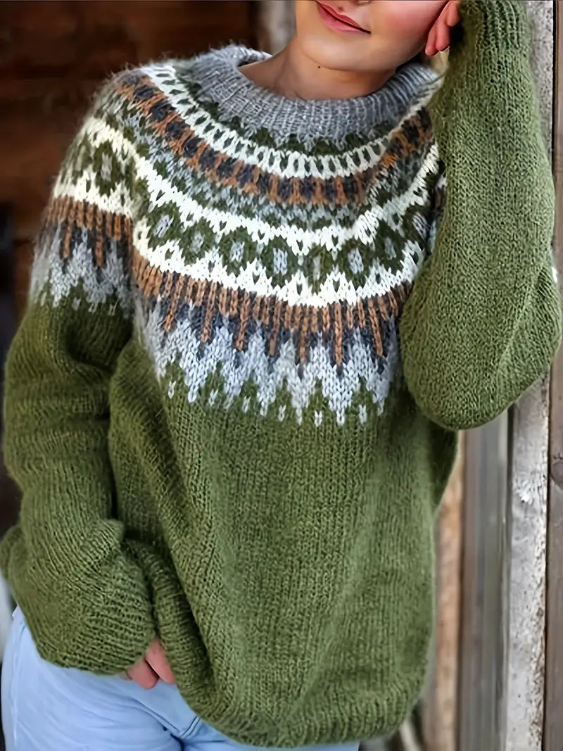 Birgitta | Vintage Stil Tröja för Mysiga Dagar