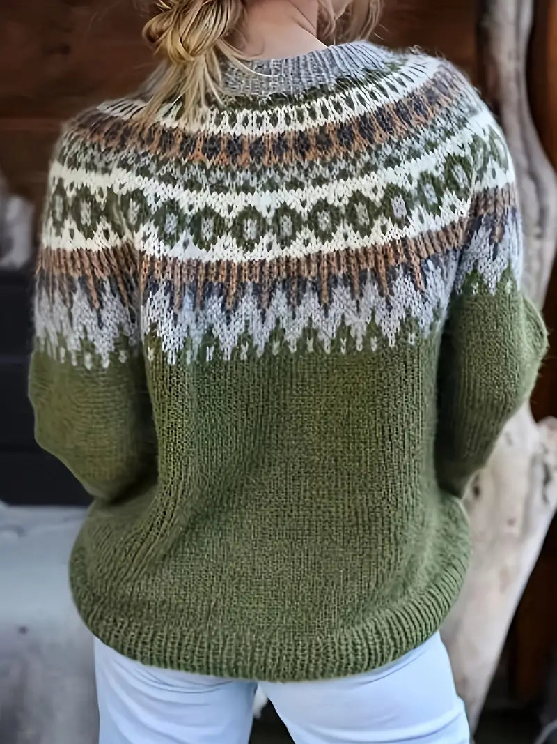 Birgitta | Vintage Stil Tröja för Mysiga Dagar